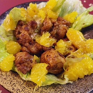 マヨレモン鶏のオレンジサラダ